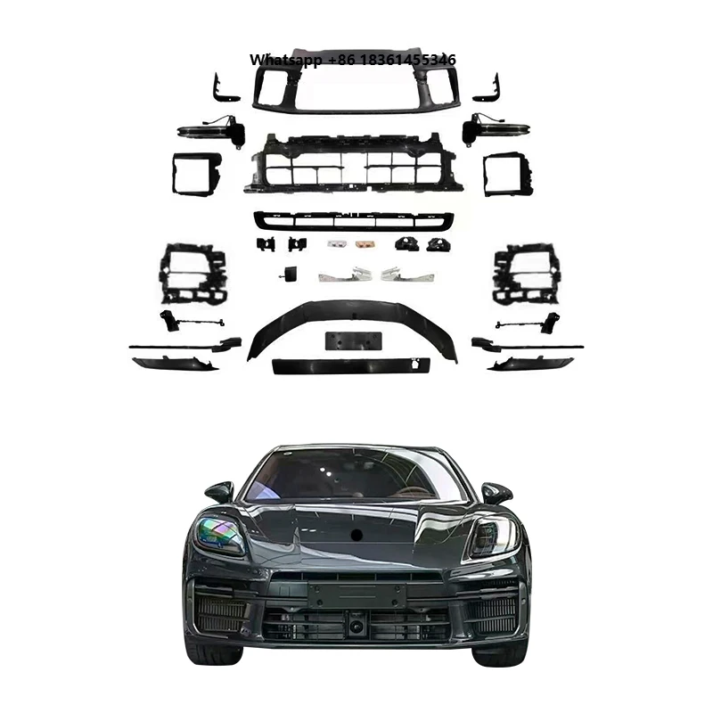 

for PAG 2024-2025 Upgrade 976 Turbo Front Bumper with Daytime Running Lights Fog Light Cut-Outs