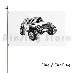 Offroad 4wd Car Flag Car Flag Funny 4 X 4 Car Offroad Off Road Truck Mud Landcruiser Terrain Racing Car