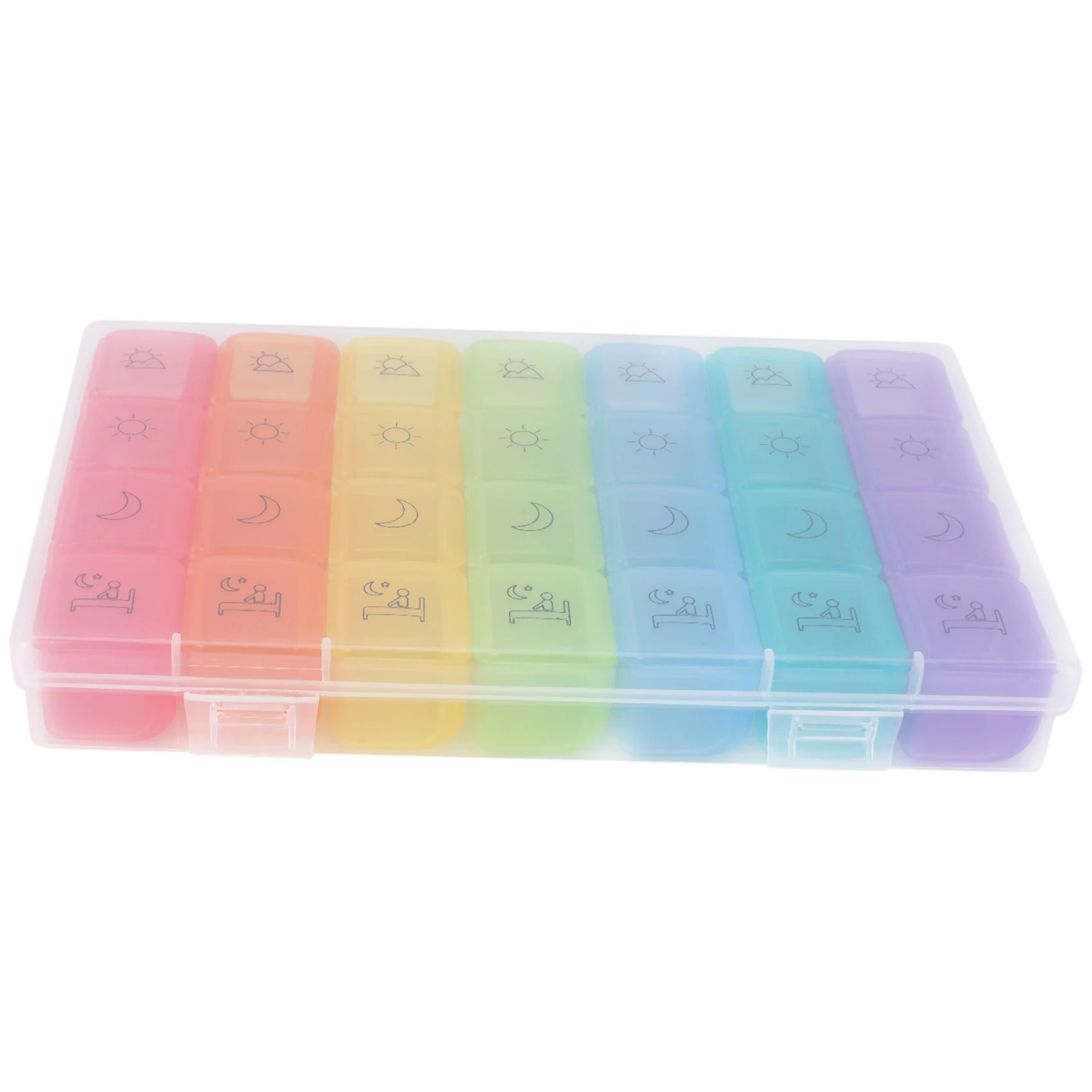 Weekly Pill Organizer, 2Nd Gen Extra Large Pill Box Case (7-Day / 4-Times-A-Day) With Huge Compartments To Hold Plenty Of Fish O