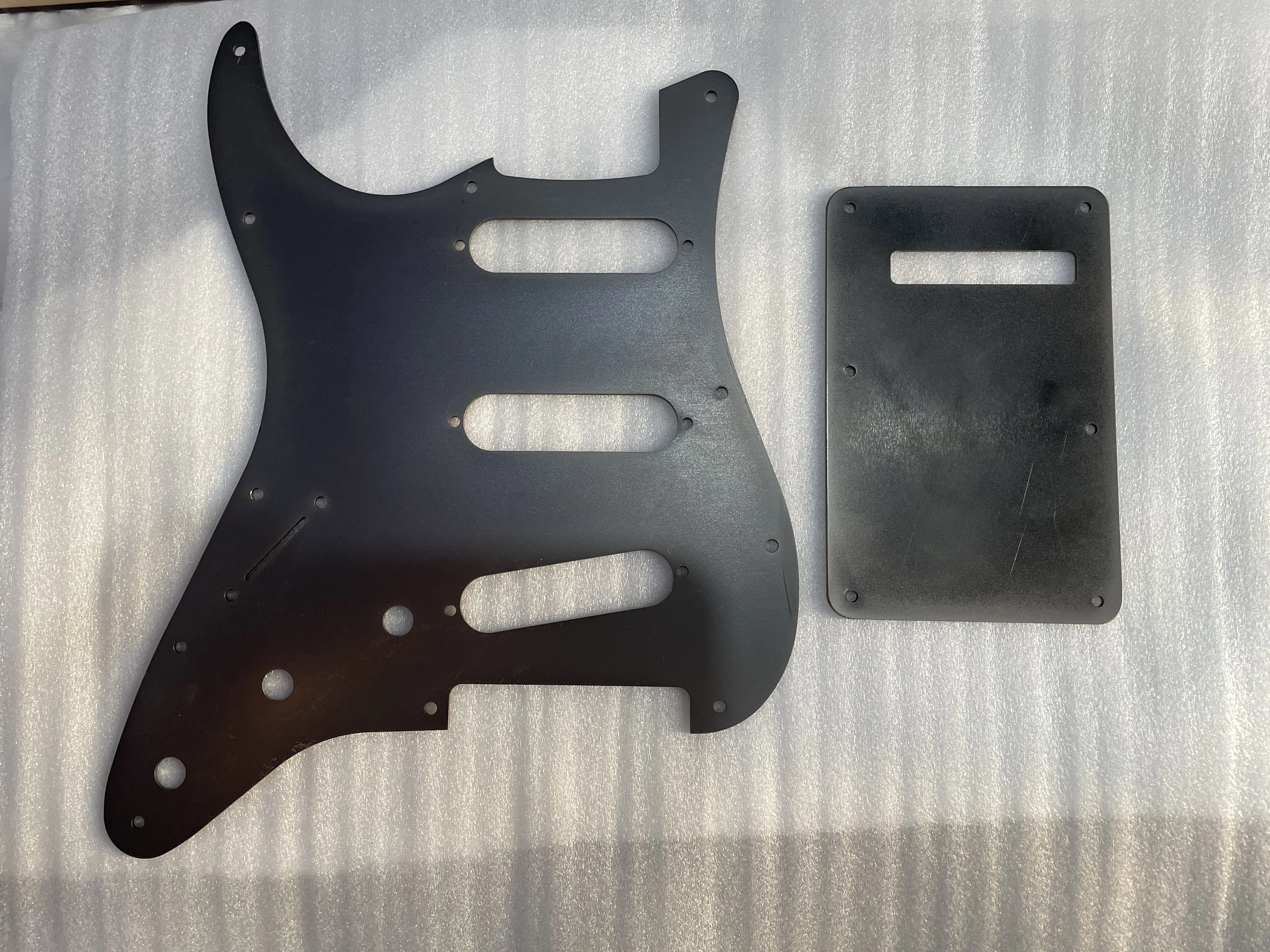 A Set High Quality Printed Pattern Electric Guitar Pickguard Stainless Steel SSS 11 Holes 3 Ply Single Coil Pickguard Parts