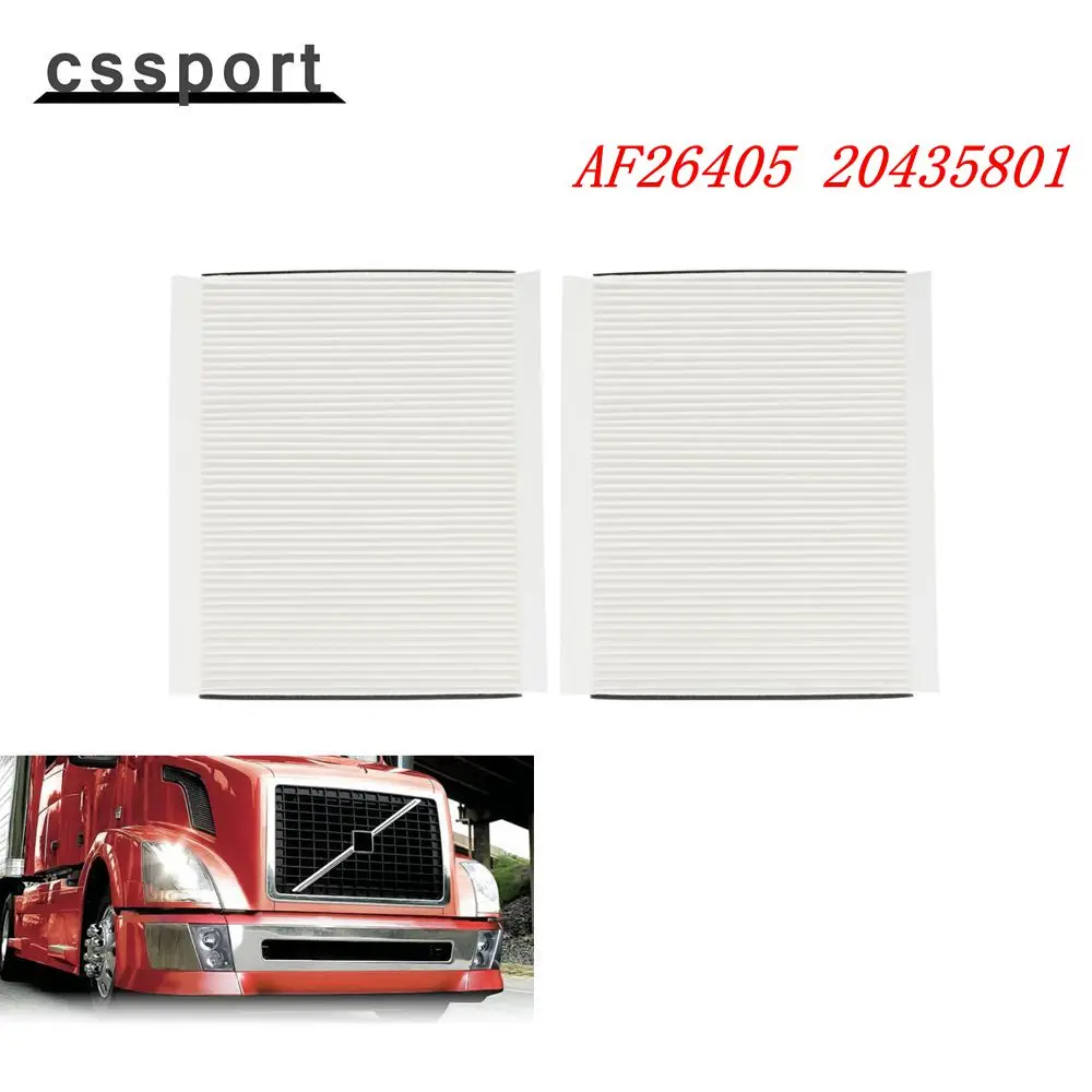 20435801 AF26405 2Pc Truck Cabin Air Filter For 2002 Volvo VNL 780 760 860 VN 780 670 VH VHD VNM P606555 CAF24000 PA4681 49084