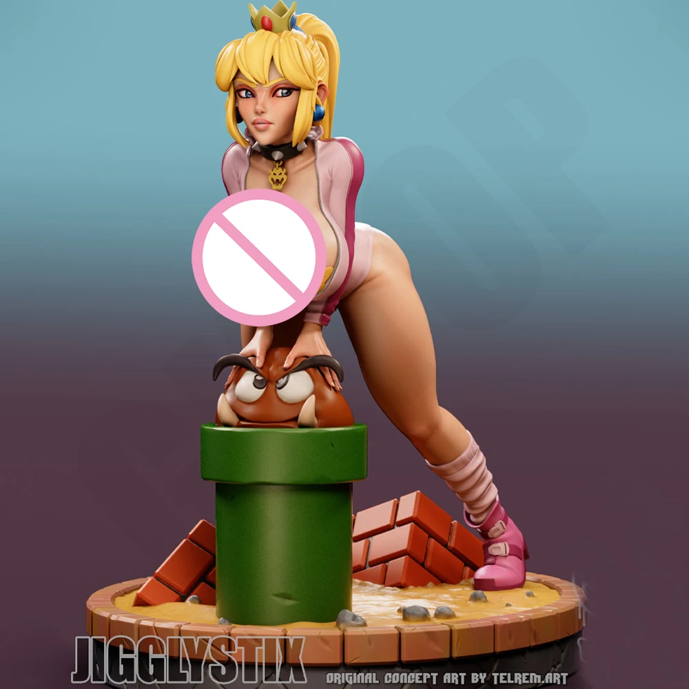 1/24 3d Printing Model Kit Sexy Girl Princess Peach NSFW Resin Figure Model Kit DIY Miniature Reduction Statue Unpainted Toys