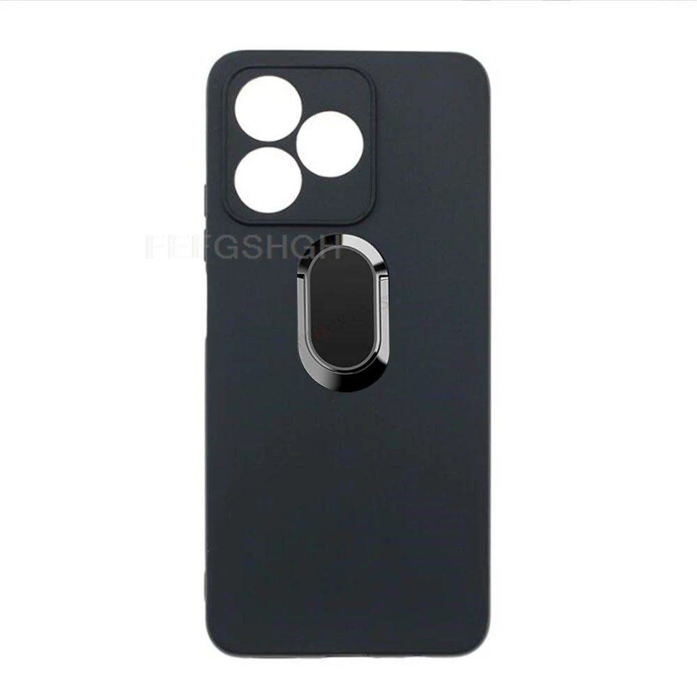 For Realme Note 50 Realme C60 C51 C53 Narzo N53 RMX3834 RMX3830 Back Ring Holder Bracket Phone Cover TPU Soft Silicone Case