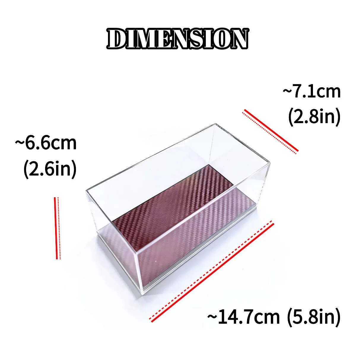 Acryl Display Box 5.8 "x2.8" voor Schaal 1:43 1:64 1:87 Auto Model Collectible Storage Case Figuur miniatuur DIY Gebouw Diorama