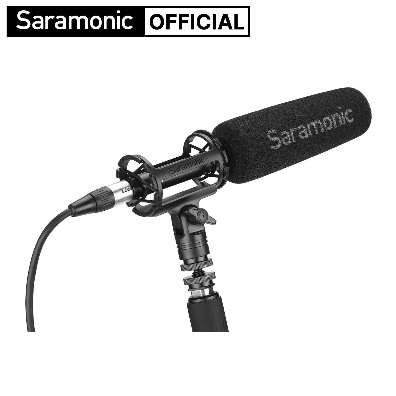 Saramonic mikrofon SoundBird V6 Super-cardioid, mikrofon senapan XLR 3-pin untuk Film Dialog produksi ENG efek suara produksi Lapangan