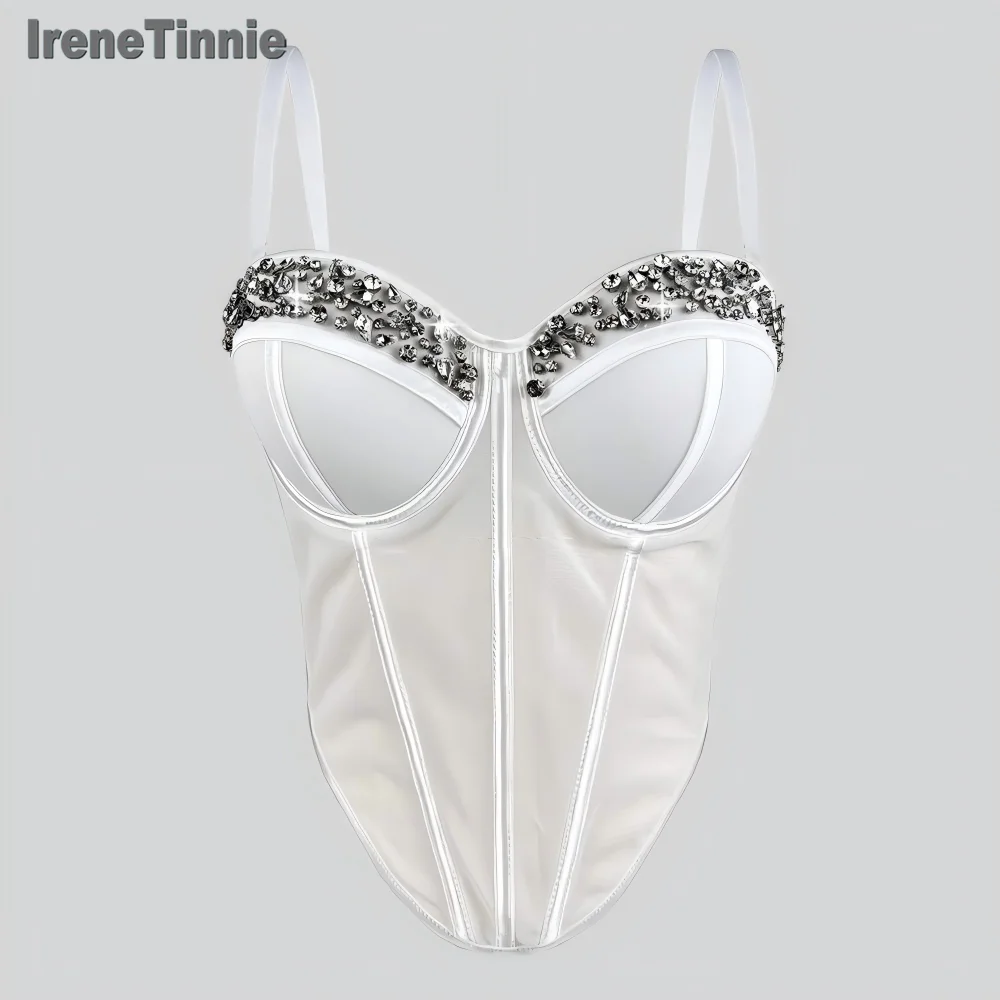 

IRENE TINNIE Ropa Mujer Женская одежда Топы y2k Одежда Корсет Майки и майки Haut Femme 2000s Укороченный топ Cropped Feminino 2025