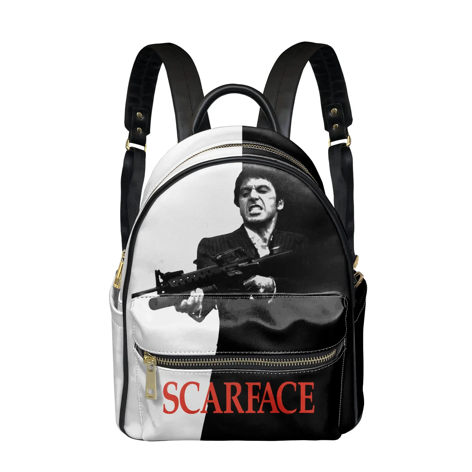 

Scarface Backpack Hot Movie Tony Montana Womens Men Personalized Double Shoulder Bag Business Travel Bookbag Rucksack