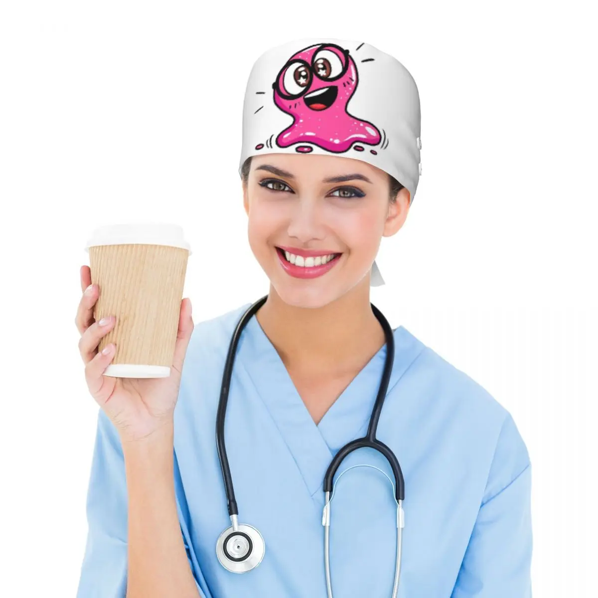 Super Slick Slime Sam Scrub Hat Doctor Working Surgical Cap Men Women Adjustable Nursing Caps for Dentist