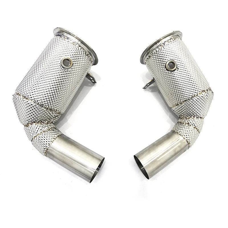 

Тюнингованный выхлопной даунпайп для 911 992 Turbo 3.0T 2020-2024, нержавеющая сталь, с теплозащитным экраном, с катализатором