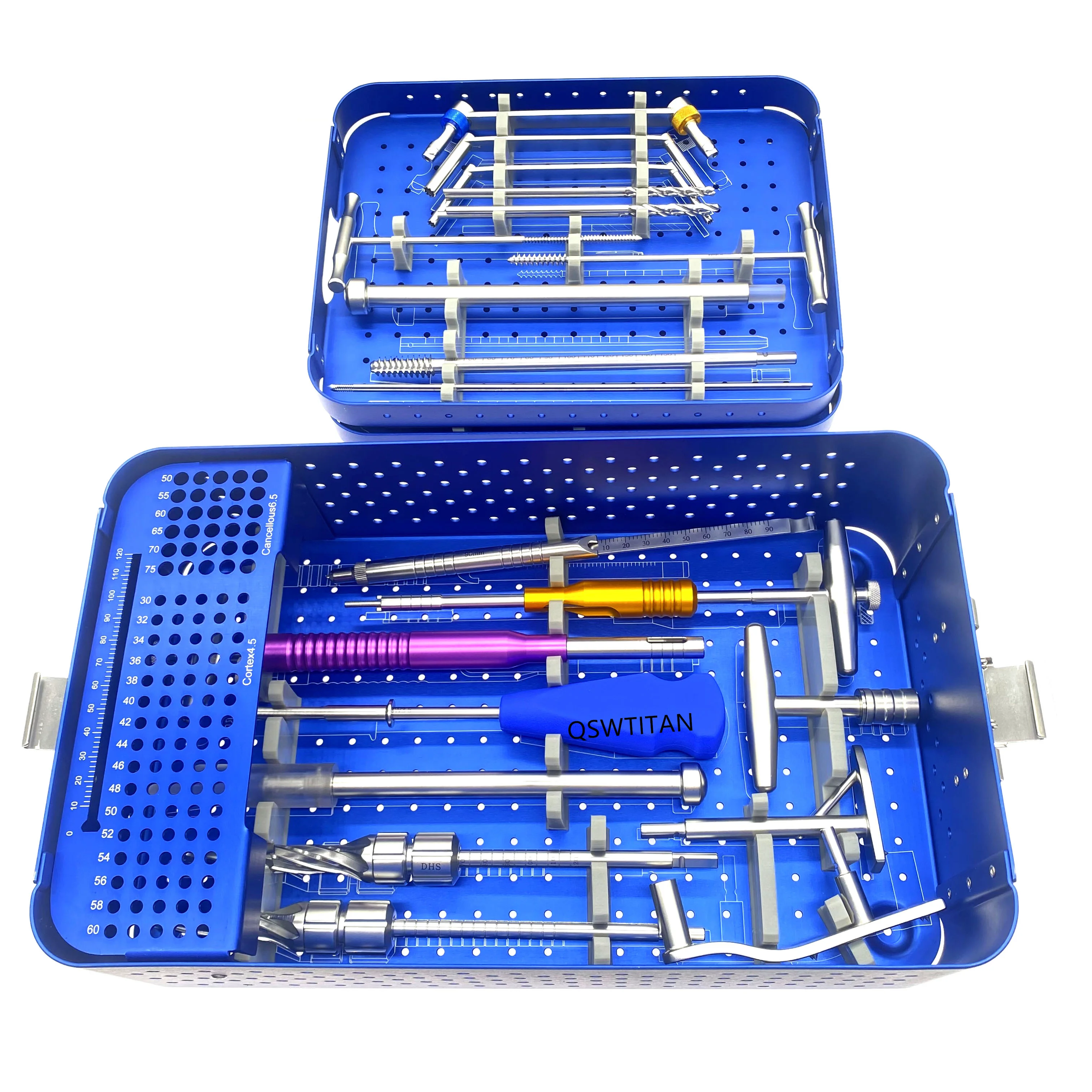 

Trauma Surgical locking plate orthopedic implants Instruments sets Bone Surgery DHS & DCS Plates Instrument Kit