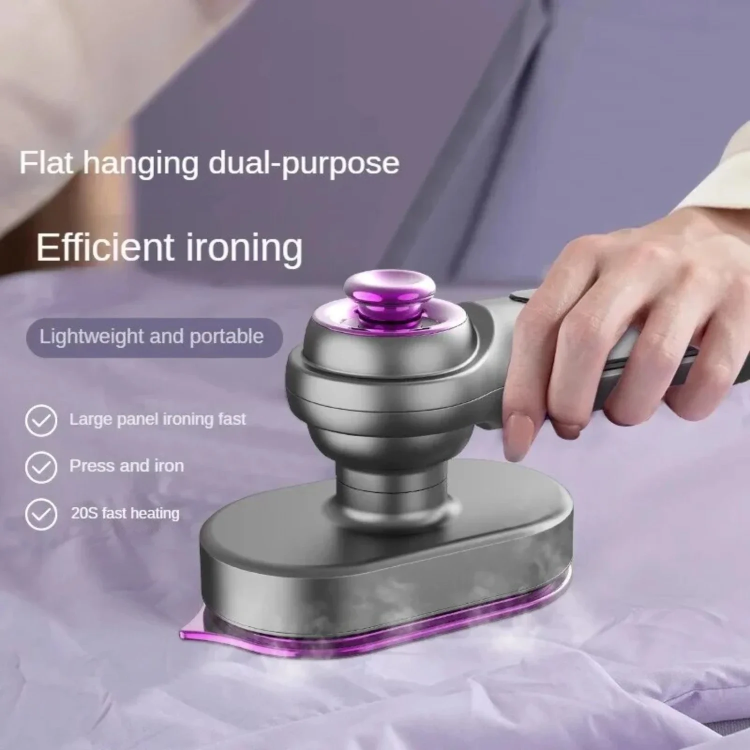 Convenient, compact, and portable mini handheld ironing machine - perfect for traveling and compact dormitories - enables dry an