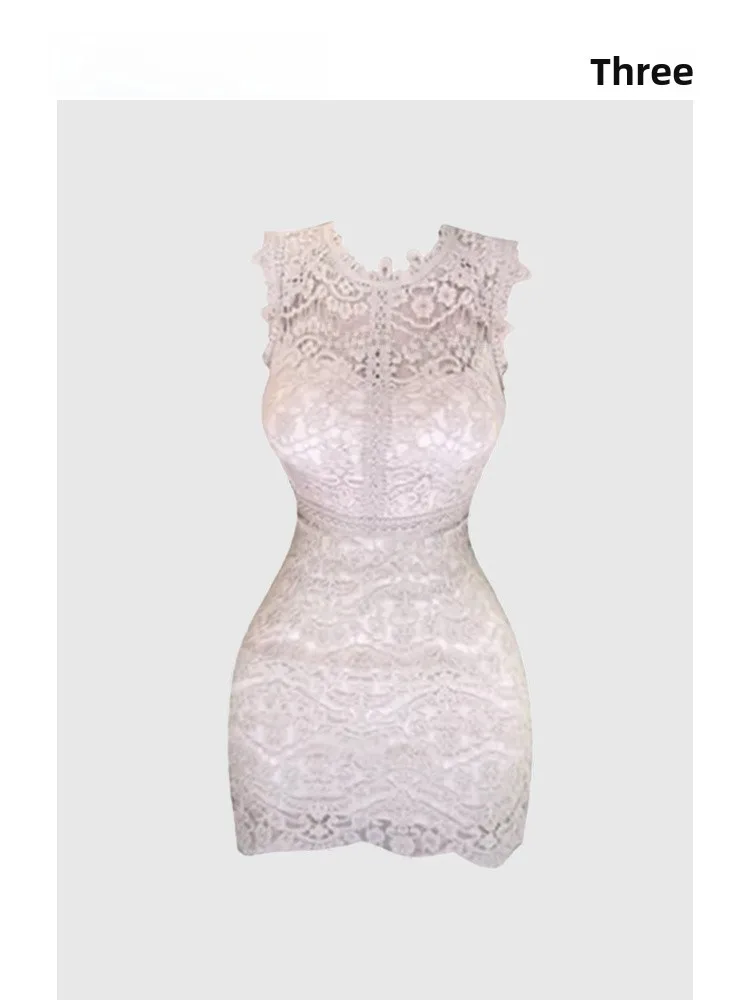 HEZA Lace Svel Bodycon Dr Mujer Primavera Verano Ele Slim Fit falda ort Sle versión coreana viaje Casual