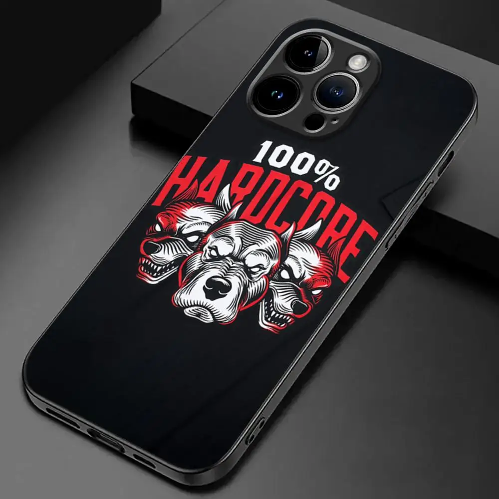 100 Hardcore Dog To The Bone  Phone Case For iPhone 15 14 13 12 11 X XR XS XSMAX 8 7 Plus Mini Pro Max Soft Black Phone Cover