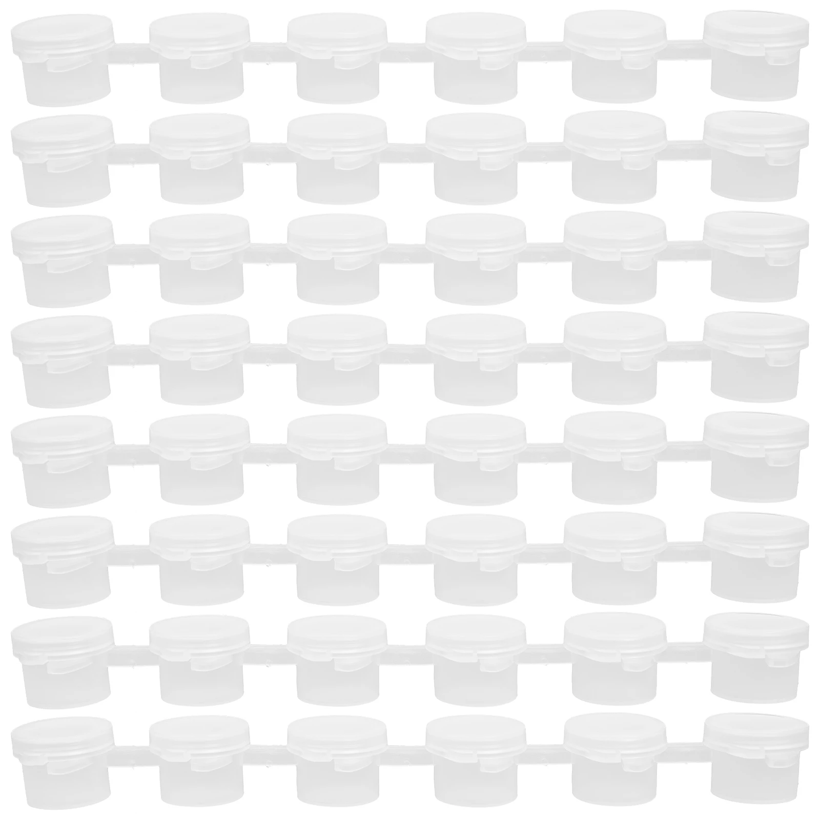 

40 Pcs Paint Box 3ml Empty Pots Strips with Lids for Watercolor Cosmetics Storage Plastic Craft DIY Supplies Palette