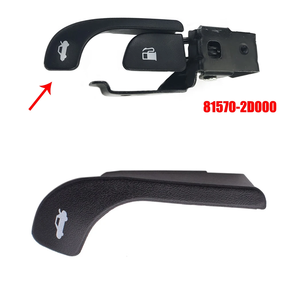 Handle Tailgate Lid Door Door Handle 815701G000 OE 81570 2D000 Replacement Trunk Lid Plastic Black Car Tailgate