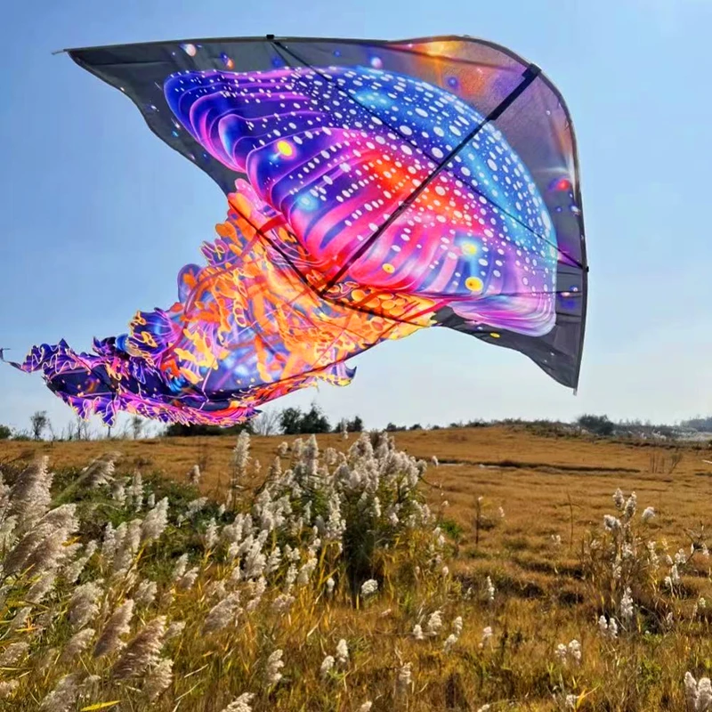 Medusa pipas para crianças linha de pipas profissional vento pipa jogos ao ar livre windsurf colorido borboleta acquilone praia pipa