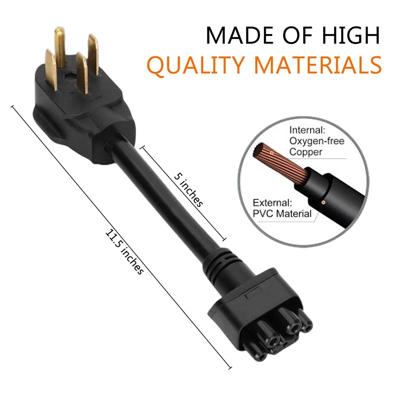 NEMA 14-50 Adapter for Tesla Gen 2 Ev charger extension cord Connector Adapter, Max 32Amp, Only Work for 240/250V Outlet for Tes