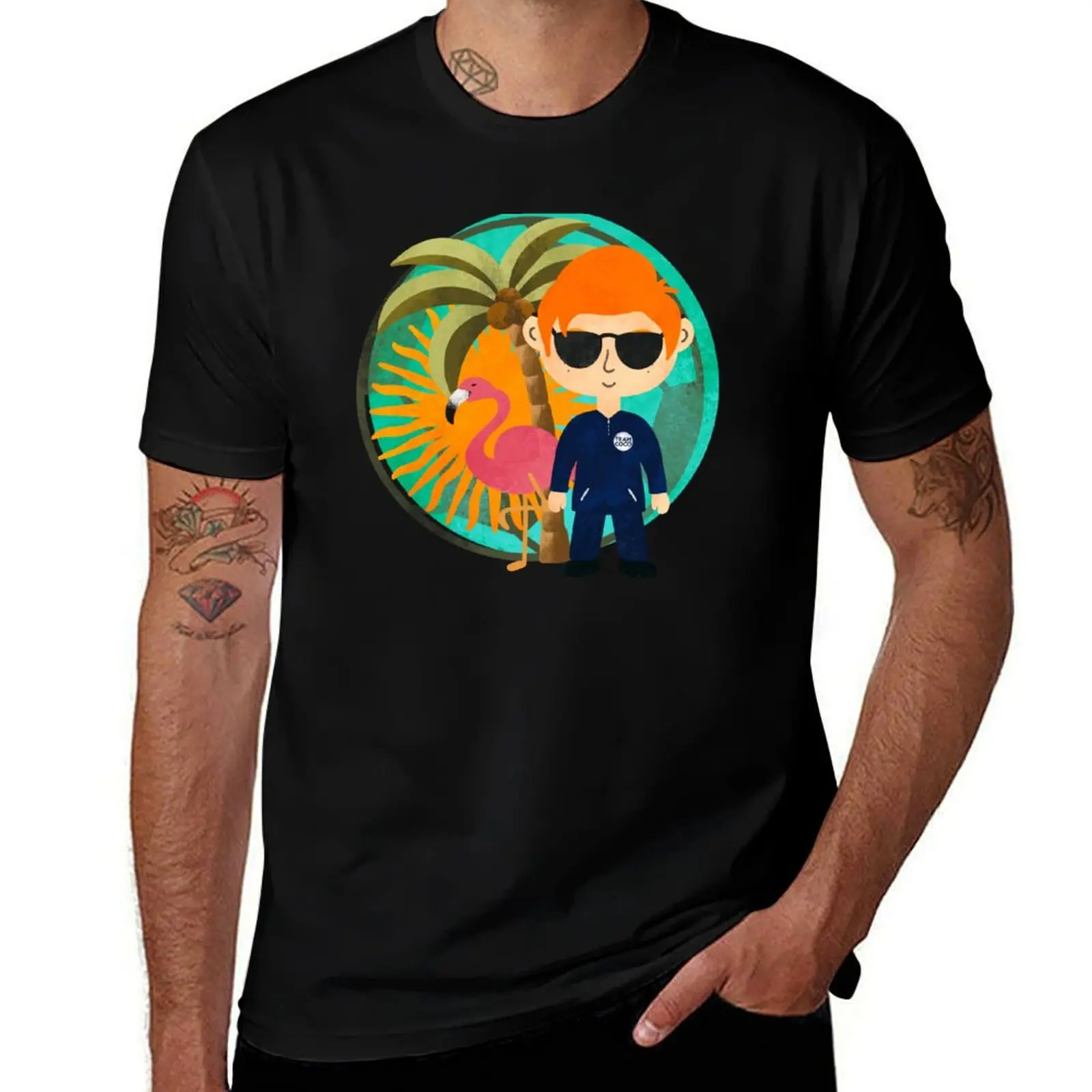 Cute Argentina Conan O’Brien Must Go Tropical Football Pattern T-Shirt Work Wear Lightweight Tee