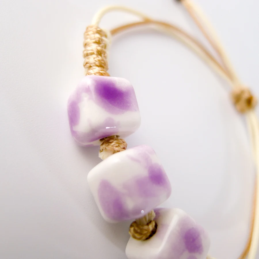 Cubo di ceramica Perline fatti A mano Braccialetto Della Boemia del Braccialetto di Fascino Per Le Donne Regalo braccialetti del Filo # EZ503