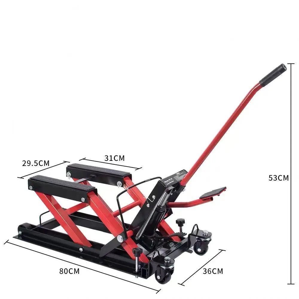 Durable Motorcycle Scissor Lift Platform Hydraulic Portable Lift Motorcycle Repair Lifting Table Stand Jack Lift