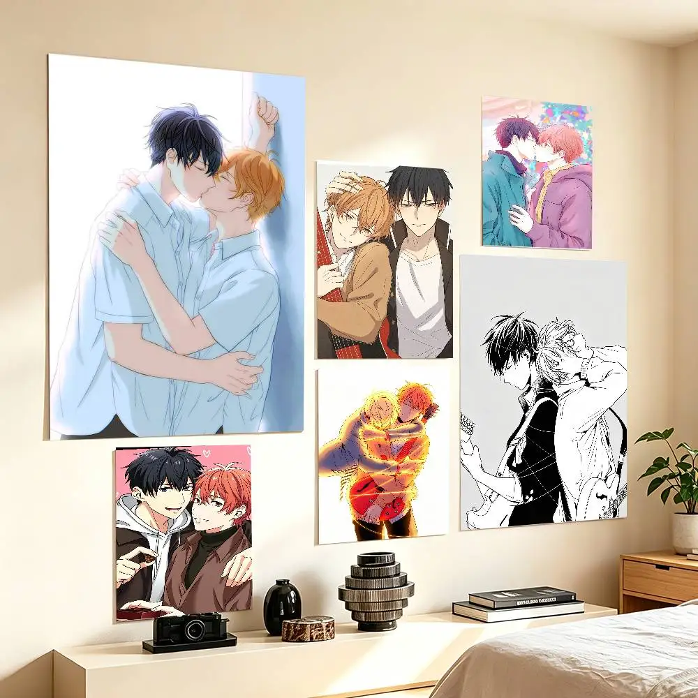 Given BL Anime Ritsuka &Mafuyu Sato  Poster HD Self Adhesive Waterproof Wall Art Ideal for Home Office Dorm Gift