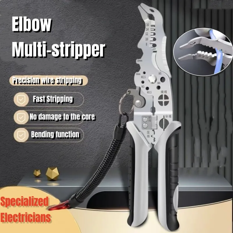 

Multifunctional Wire Stripper Crimper Cable Cutter Pliers Stripping Crimping Pliers Electrician Tool with Crimping Capabilities