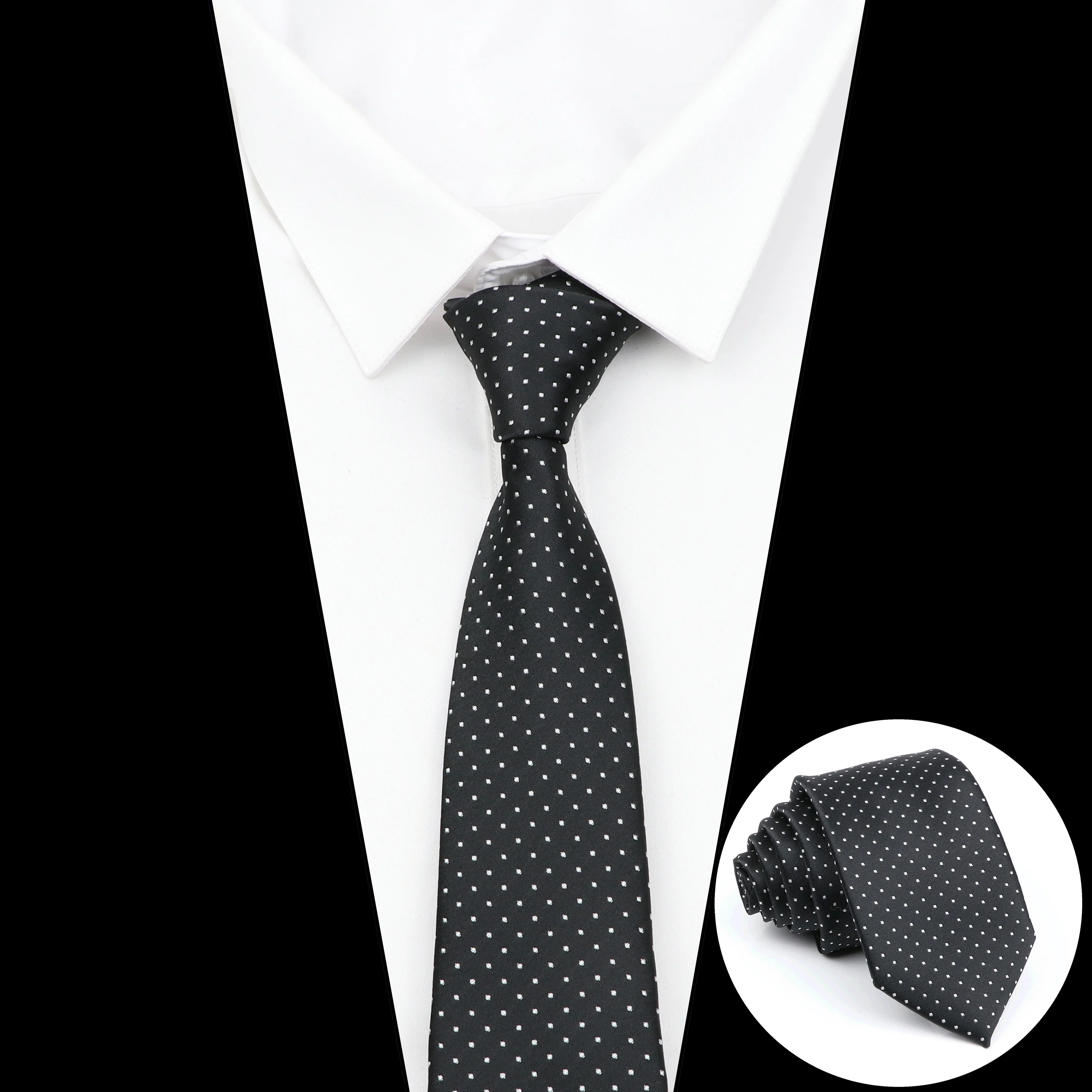 Classic Men\'s Dot Tie Fashion Neckties Jacquard Woven Dots Business Wedding Accessories Daily Wear Cravat Party Gifts For Man