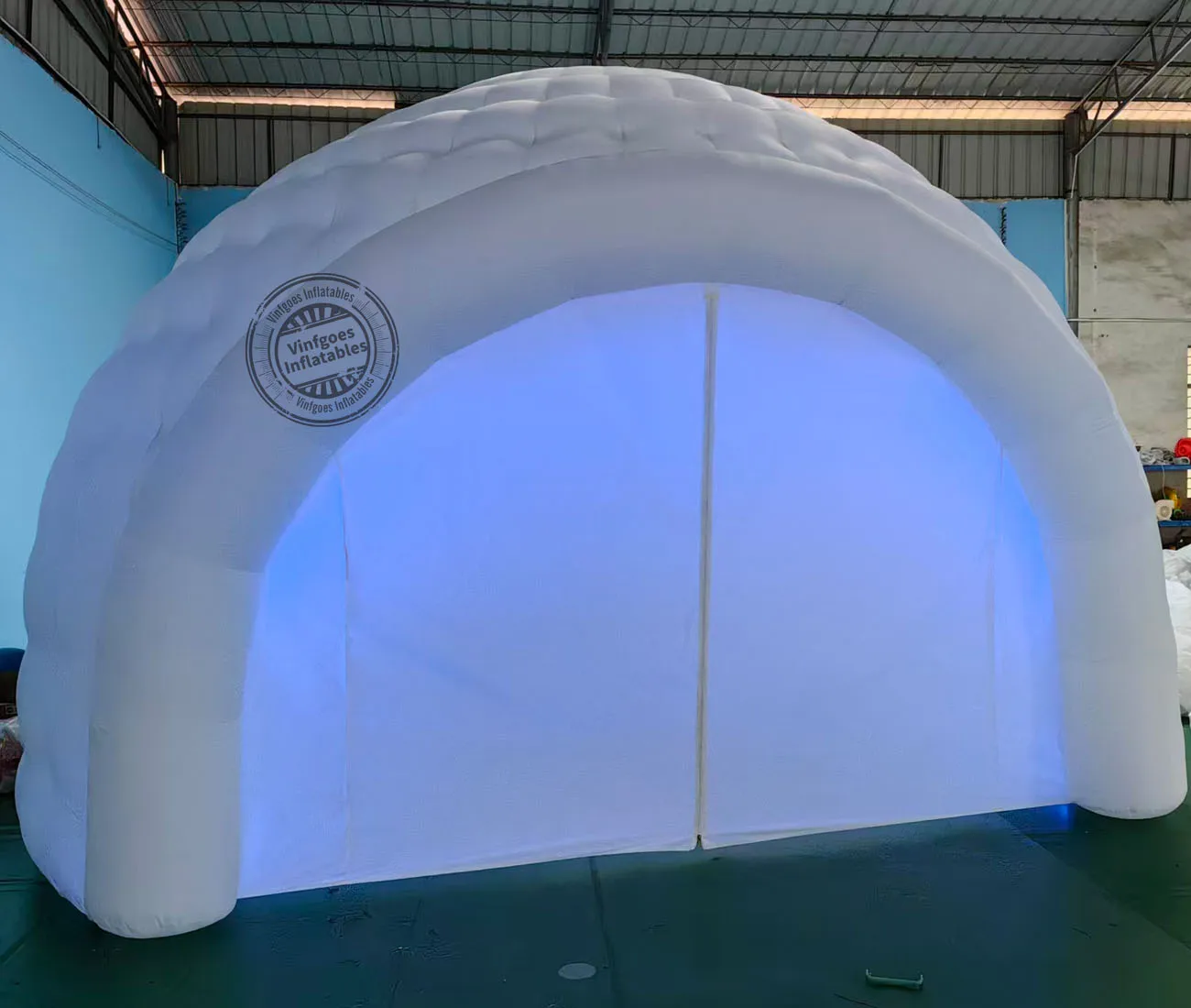 

Portable White LED Lighting Inflatable Igloo Dome Tent Marquee Canopy Shelter with Door Air Blowerfor Exhibition Camping Party