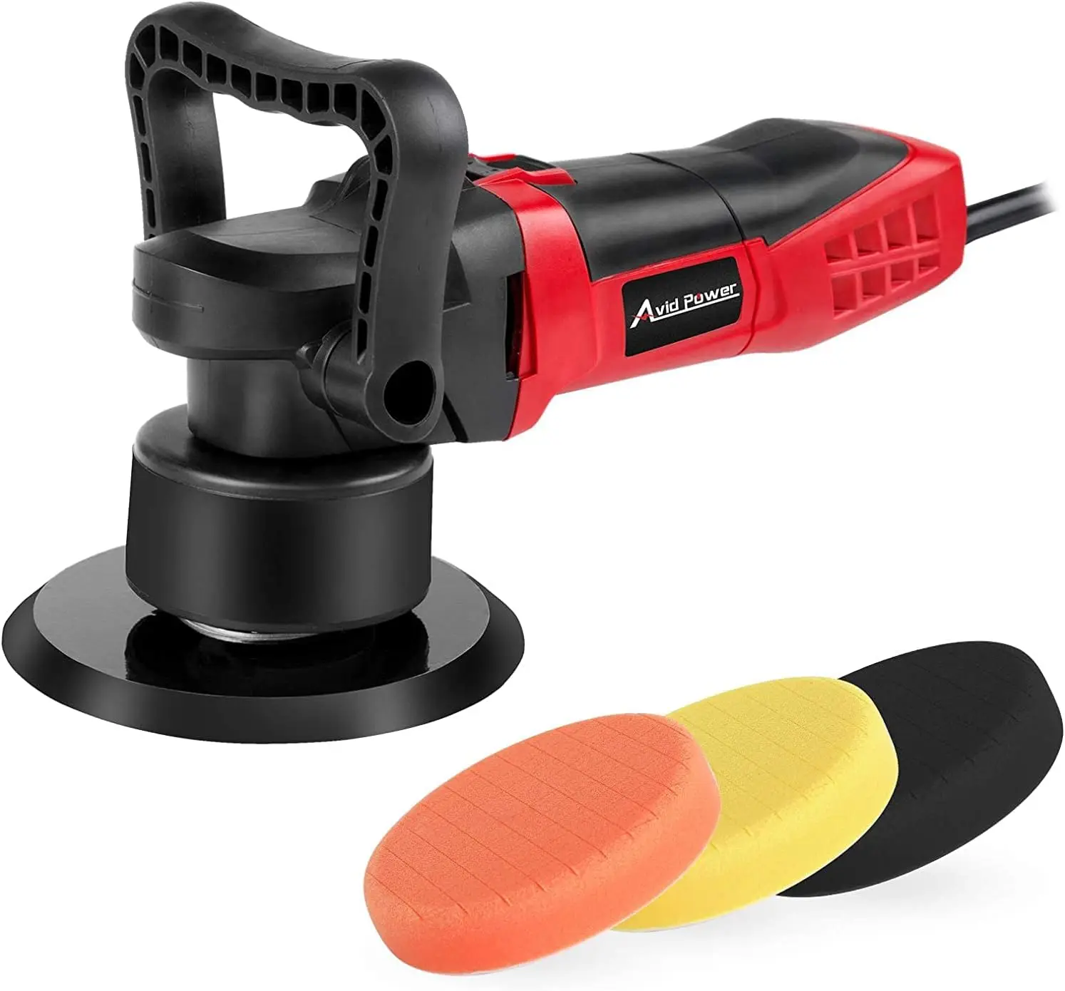 

6-Inch Dual Action Car Polisher with Variable Speed, 3 Pads for Detailing & Waxing