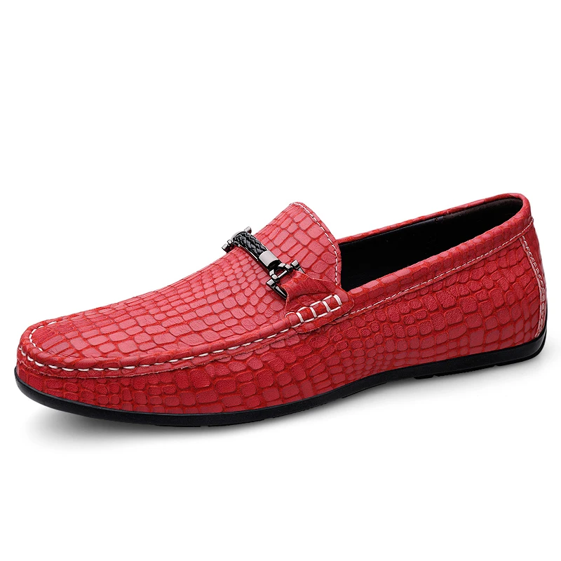 Genuine Leather Slip On Casual Shoes Men Loafers Fashion Luxury Brand Shoes Loafer Trendy Spring Autumn