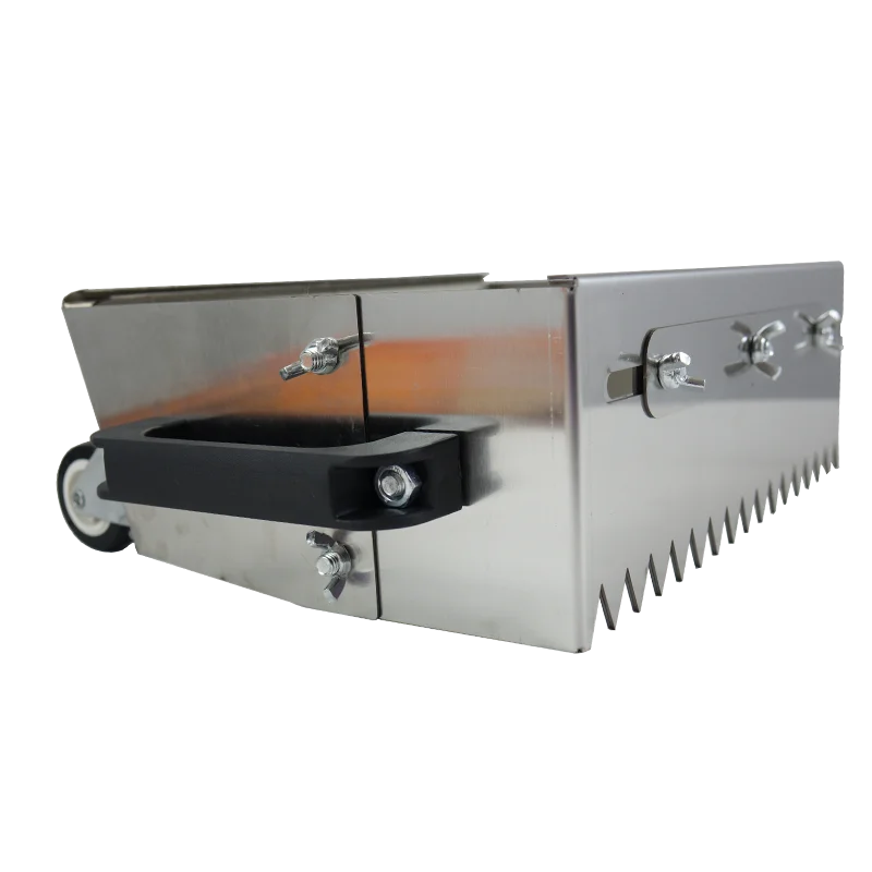 Adjustable Notched Trowel 400-800mm for Floor Adhesive, Mortar Spreader Comb for Even Application