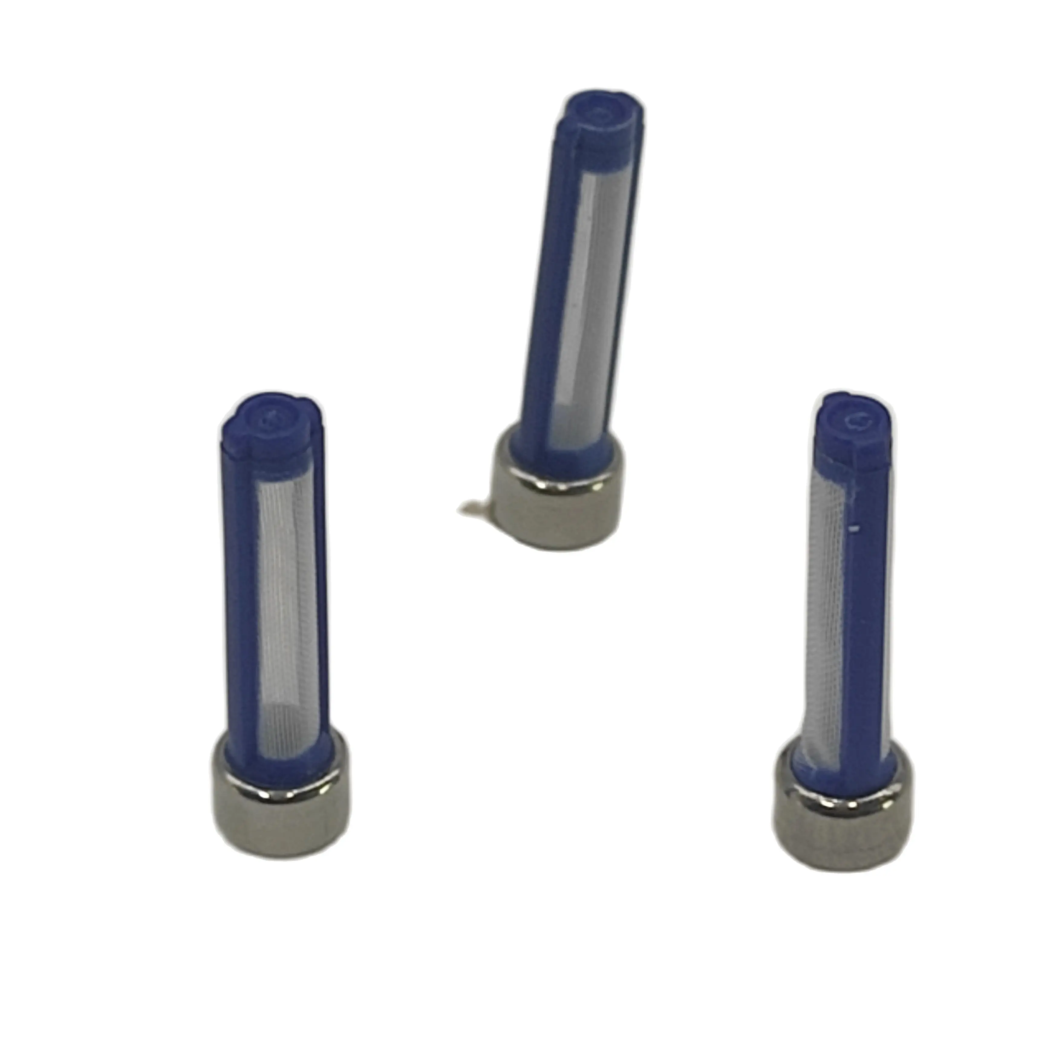 100 peças kits injetores de combustível 4.6*4.6*17.8mm 6.5 válvula reguladora de pressão filtro de aço inoxidável azul 100um