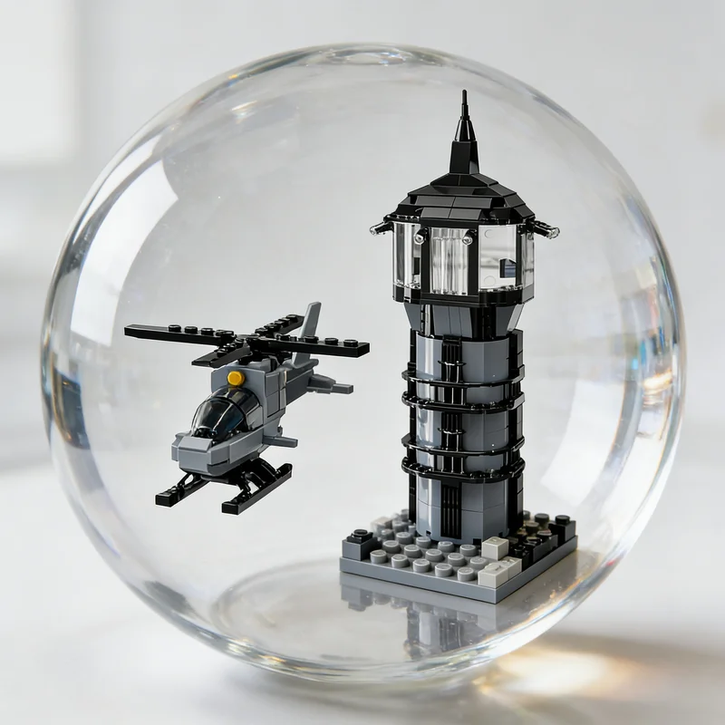 

502 детали MOC Архамская Вечная башня, конструктор «Супергерои», модель DCD, архитектурные строительные блоки, рождественский подарок, креативная игрушка, развивающая идея