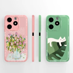 Hoesje Voor Itel A70 Telefoon Covers Olieverf Volledige Bescherming Achterkant Cover Zachte Beschermer Voor Itel Een 70 Itela70 Vloeibare Siliconen Capa
