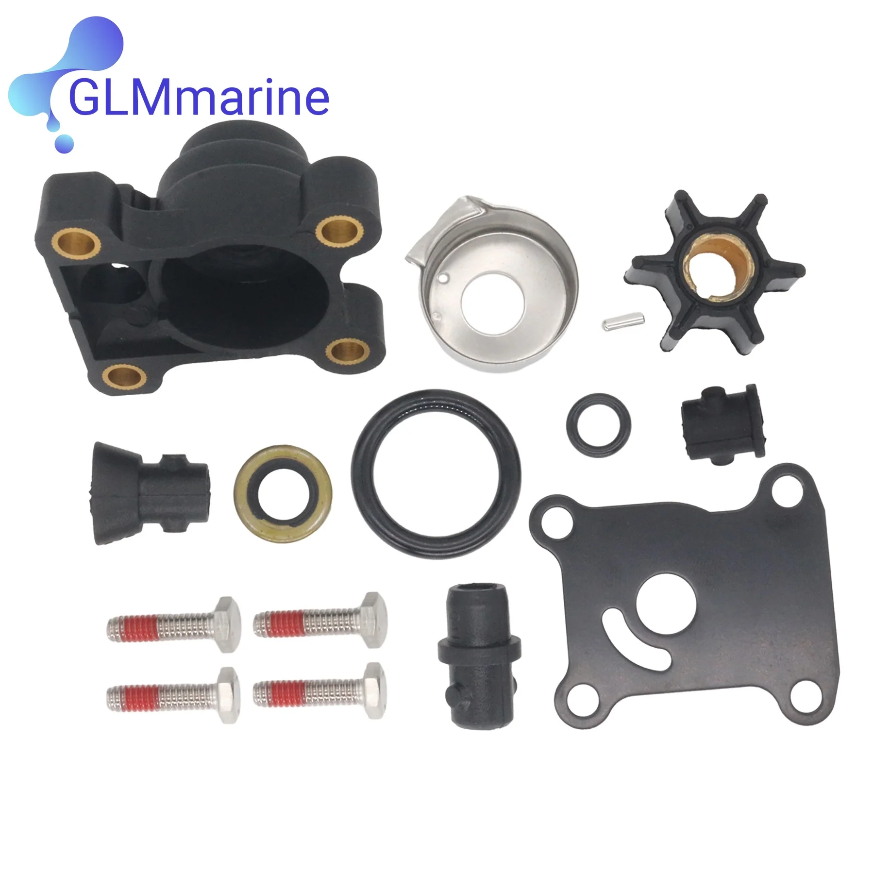 0394711 Outboard Water Pump Impeller Repair Kit for Johnson Evinrude 5 6 8 9.9 10 15 HP 391698 389112 387610 394711 386697