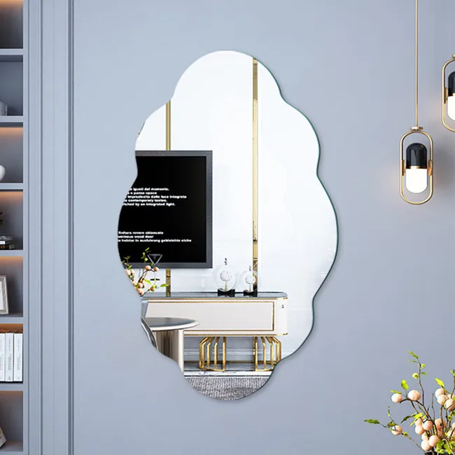Irregular Mirror Wall Mounted Asymmetrical Decorative Mirror for Bedroom Living Room Bathroom Home Decor