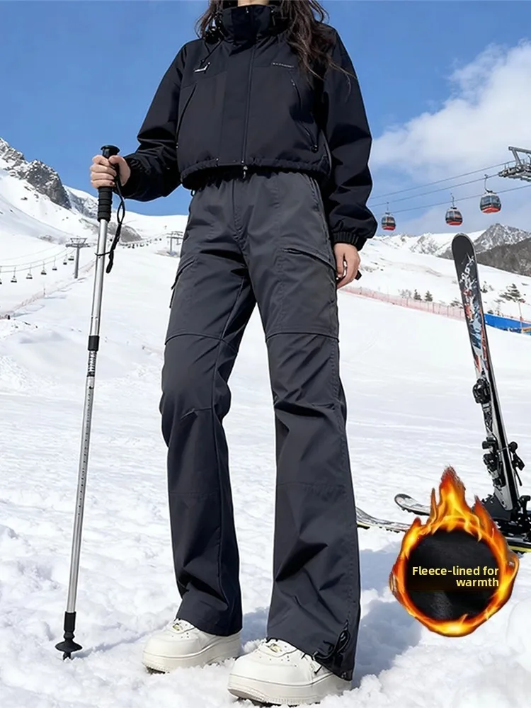 

Extreme Cold Resistant Snow Ski Pants Men's Thiened Fce Waterproof Windproof Mountain Climbing Trousers Winter Outdoor C...