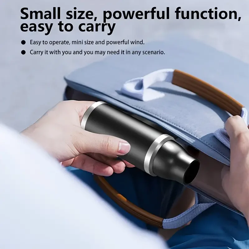 MINI Compressed Air Duster Cordless Dust Blower Rechargeable Vacuum Cleaner Electric Air Pump Portable For Computer Keyboard Sof - view 3