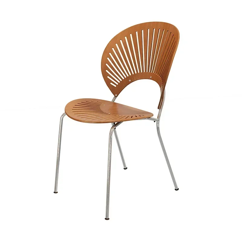 Nordic solid wood theme restaurant cafe shell chair