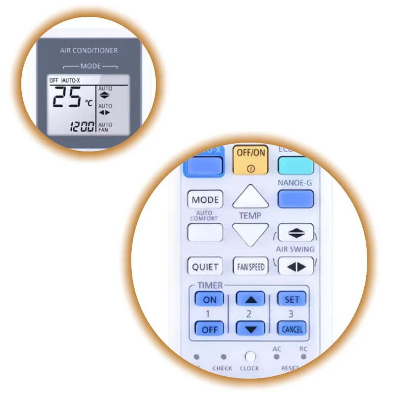

High Quality Universal AC Remote Control A75C3708 Direct Replacement for A75C3706 A75C3208 A75C3300 A75C4543 No Setup Required