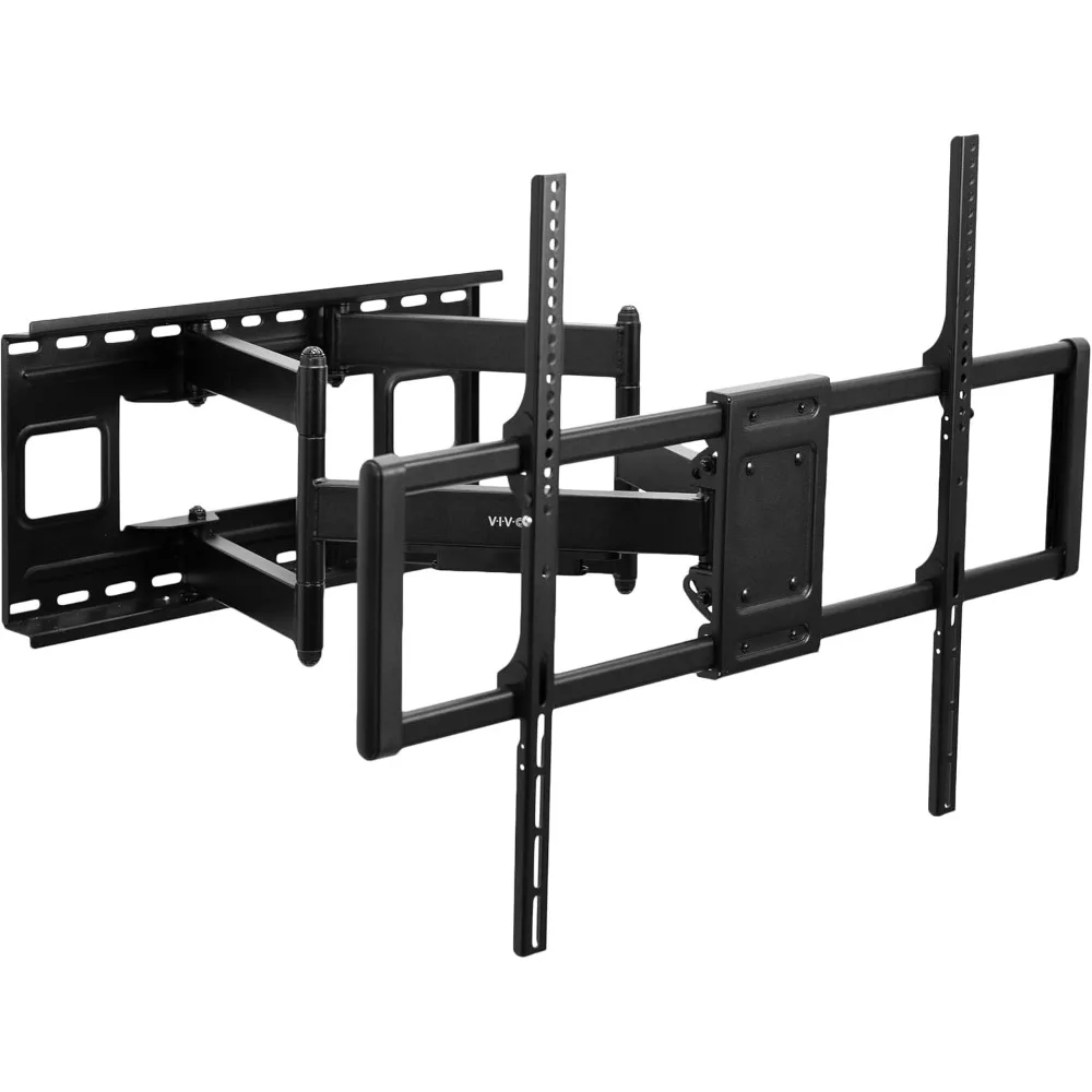 Heavy Duty 60 to 120 inch Extra Large Screen TV Articulating Wall Mount for LCD LED Flat and Curved Screens, Extended Arm