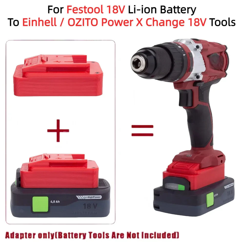 

For Festool 18V Battery Adapter Converter TO Einhell / OZITO Power X Change 18V Cordless Drill Tools Accessory(Only Adapter)