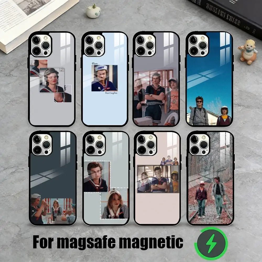 

S-Steve H-Harrington Phone Case For iPhone17,16,15,14,13,12,11 Plus,Pro Magnetic For Magsafe Wireless Charging
