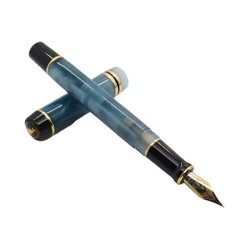 

2025 New Kaigelu 316 Acrylic Resin Fountain Pen Fine Nib Blue Transparent Marbled Ink Pen Writing Gift for Students Office Busin