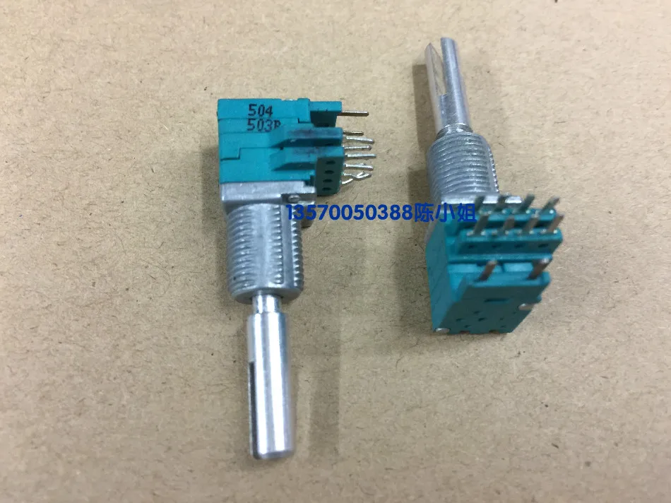 2PCS/LOT Taiwan FD Fuhua RK097 precision double potentiometer, B50K with tap, with switch, shaft length 25mm