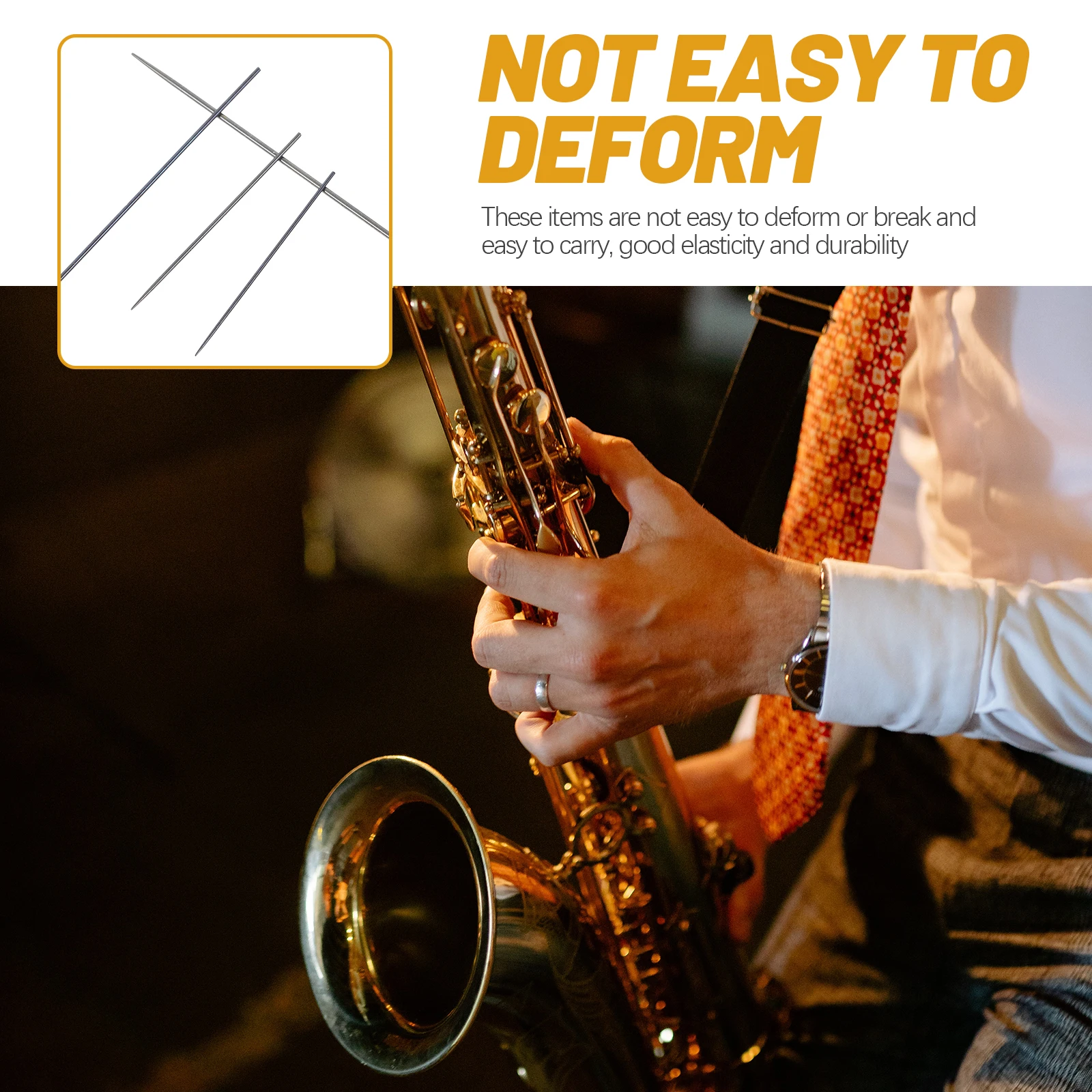 

8pcs Saxophone Repair Metal Spring Needles Compact Lightweight Durable For Clarinet Accessories Instrument Repairing Tools