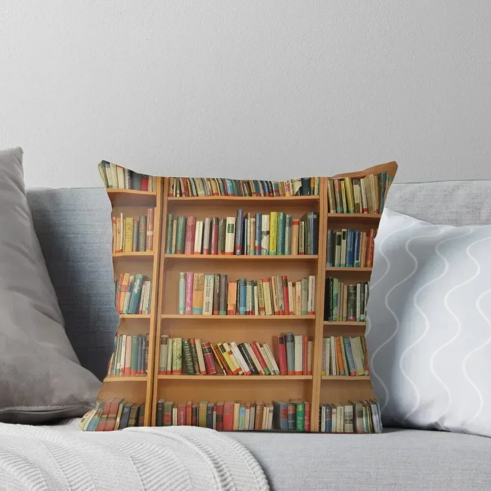 

Bookshelf Books Library Bookworm Reading Throw Pillow Pillow Decor Plaid Sofa Christmas Pillowcase pillow