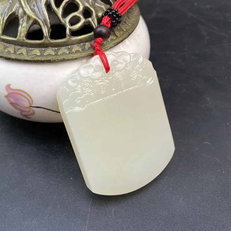 

Afghanistan white jade no matter brand pendant men and women jade pendant sapphire pendant