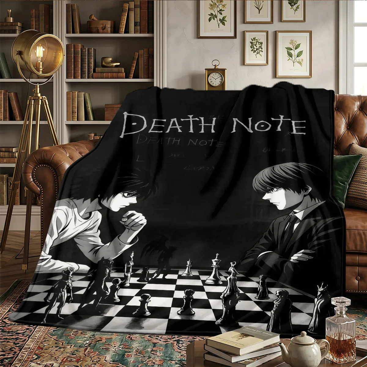 Death Note Patterns Home Blanket Lightweight and portable for Bedrooms Naps Beds Warmth and Comfort Ideal Gift -HE4