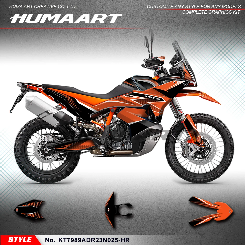 

HUMAART Custom Graphic Sheet Vinyl Decal for KTM 790 890 Adventure R ADV 2023 2024 25 26, Protector, Style No.KT7989ADR23N025-HR